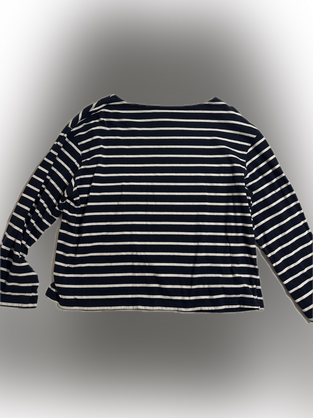 H&M Maternity Navy and White Striped Long-Sleeve